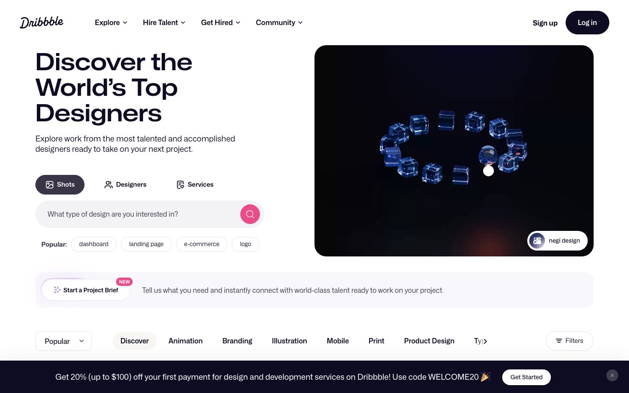 Dribbble 截图
