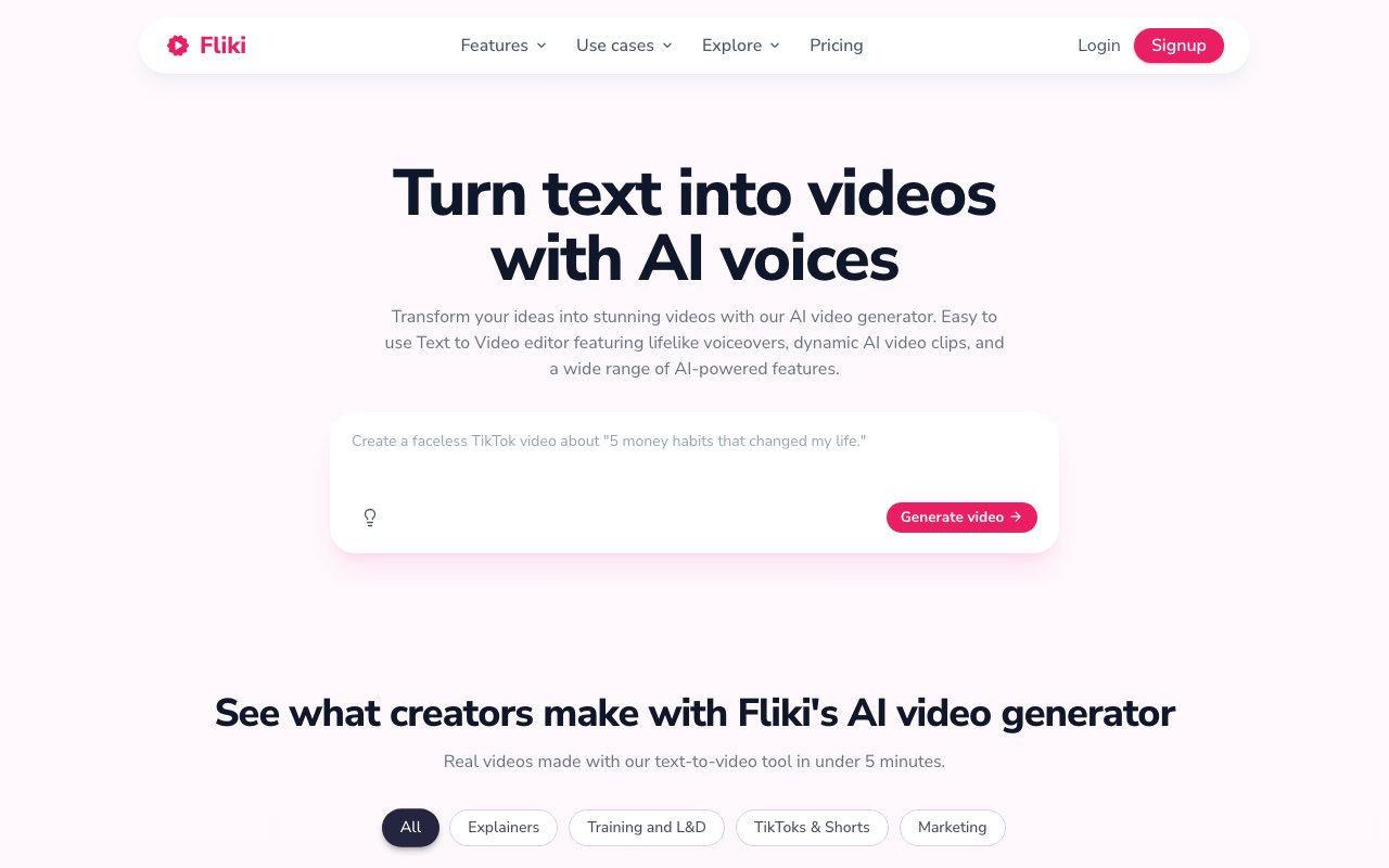 Fliki 截图