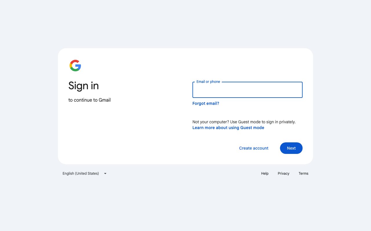 Google Sign-in 截图