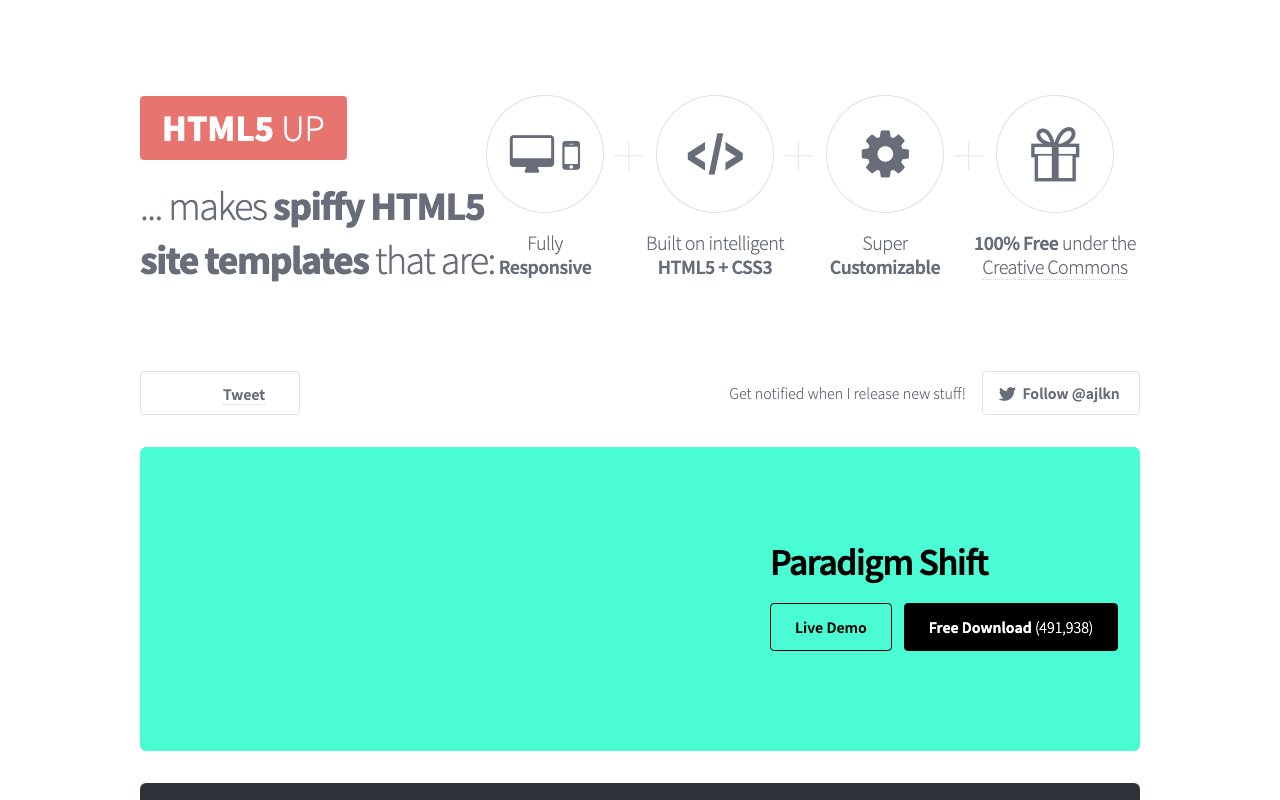 HTML5 UP 截图