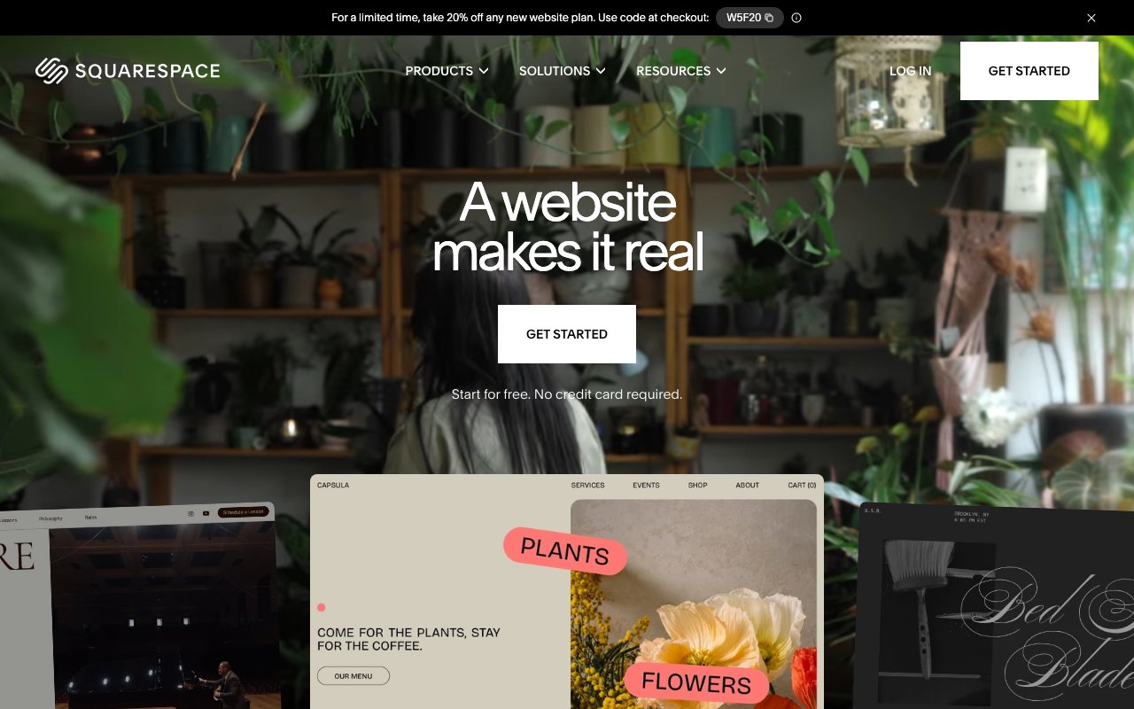 Squarespace 截图