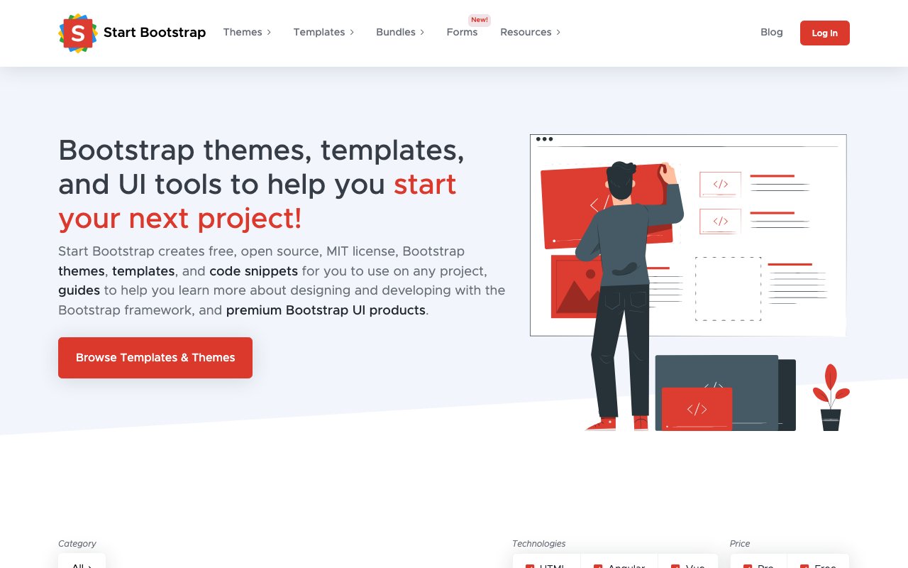 Start Bootstrap 截图