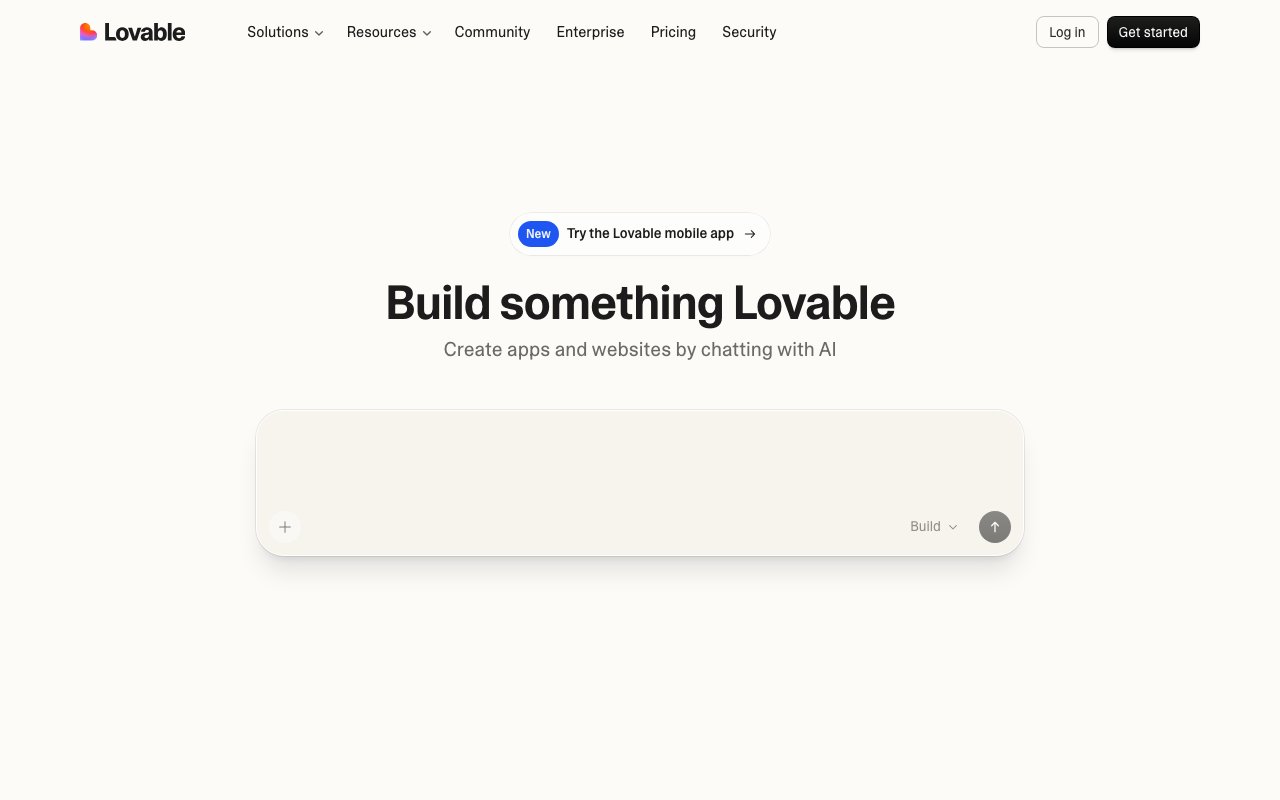 Lovable 截图