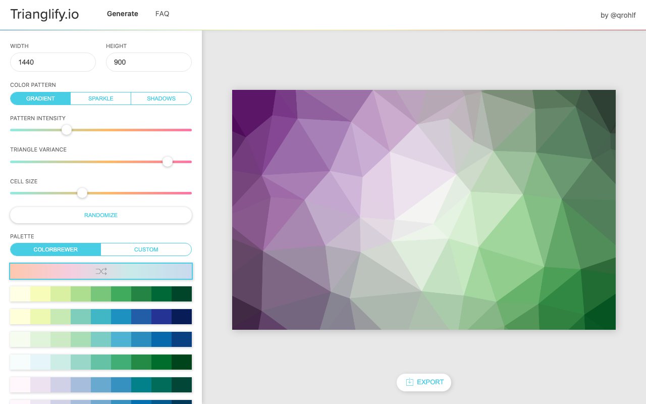Trianglify.io 截图