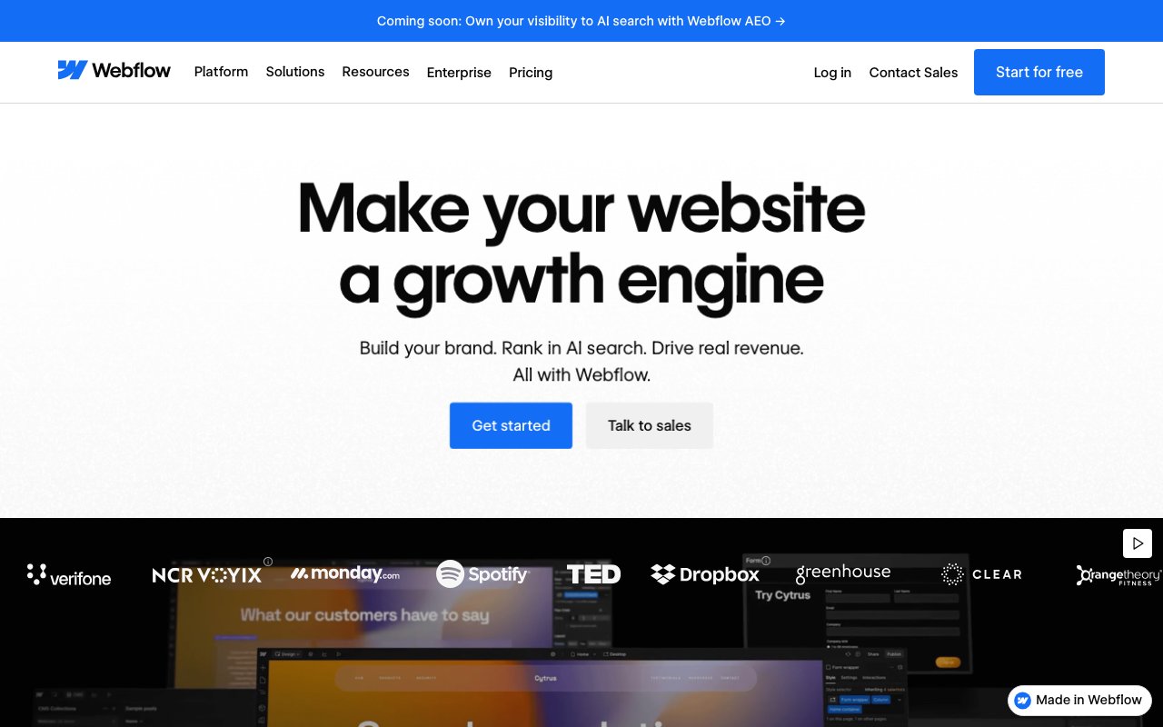 Webflow 截图