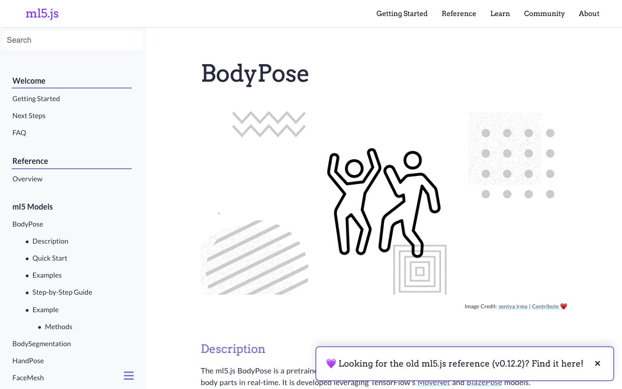 ml5.js BodyPose 截图