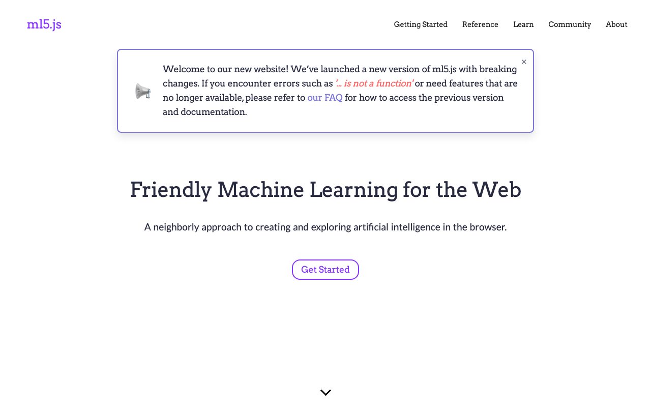 ml5.js 截图